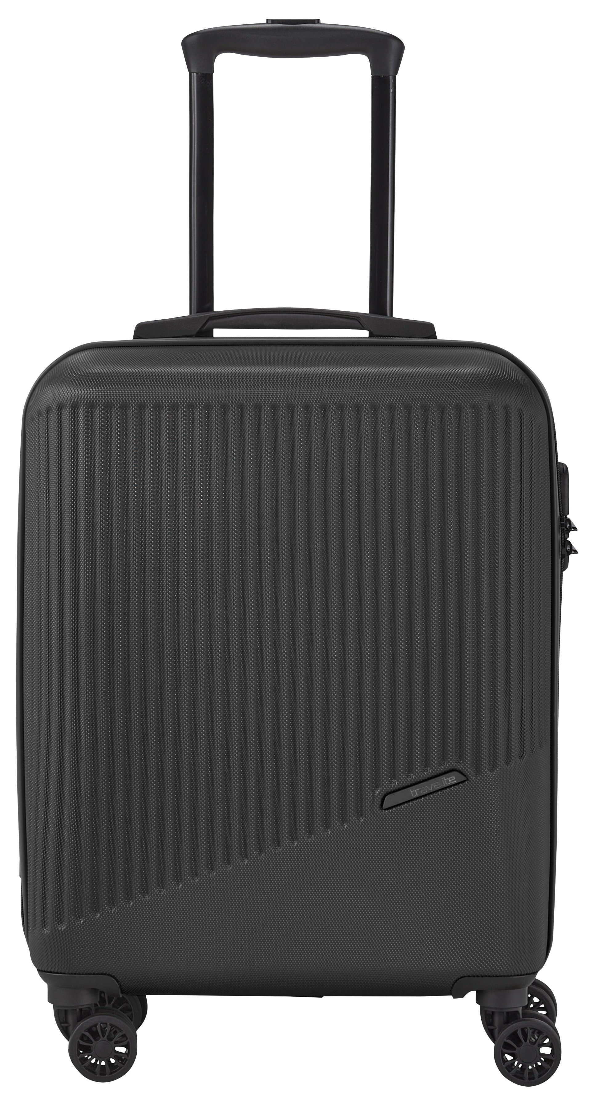 travelite Hartschalen-Trolley BALI 4w Look S, in schwarz Trolley dezentem Rollen, 4