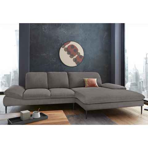 W.SCHILLIG Ecksofa enjoy&MORE, Sitztiefenverstellung, Füße schwarz pulverbeschichtet, Breite 310 cm