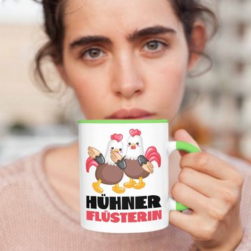 Trendation Tasse Hühner Flüsterin Tasse Geschenk Landwirtin Bäuerin Frauen Kaffee-Beche