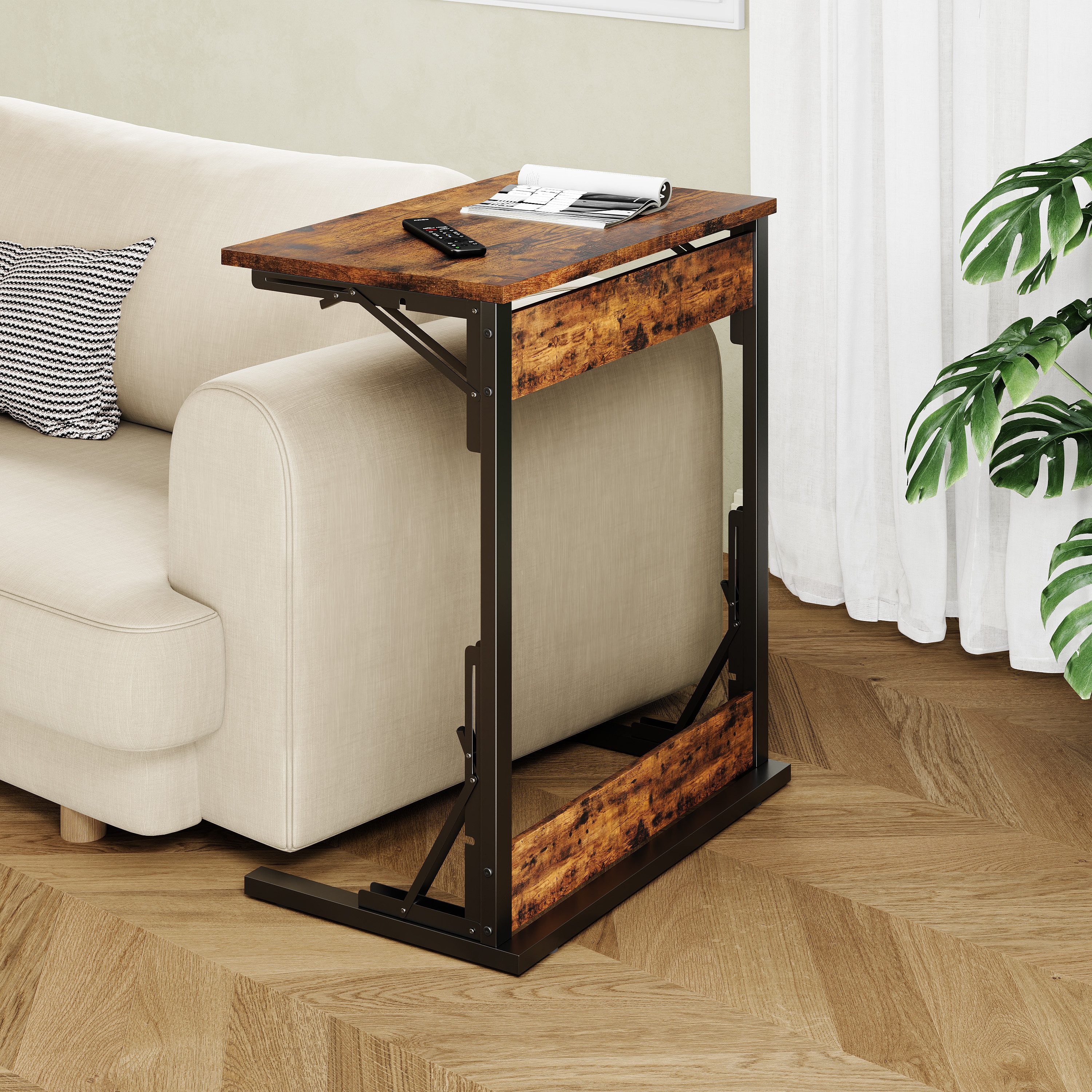 Luckice Beistelltisch Sofa-Beistelltisch Klappbarer