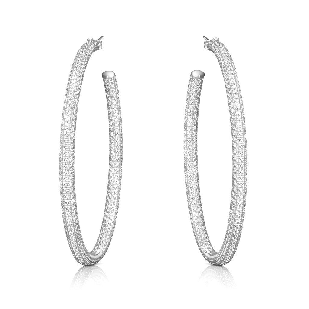 PAVELS Paar Creolen Sparkly Elegance, Funkelnde Creolenn für den großen Auftritt