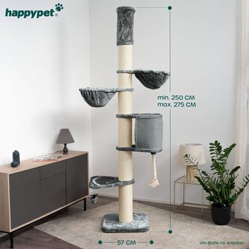 Happypet Kratzbaum MC2770, Elmo, 250 - 275 cm, Deckenhoch für große Katzen