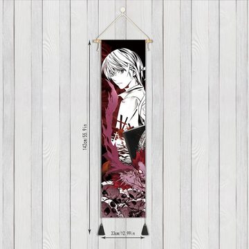 GalaxyCat Poster Großes Death Note Rollbild, Anime Kakemono, L und Kira Wandposter, Light Yagami "Kira", Death Note Rollbild / Kakemono