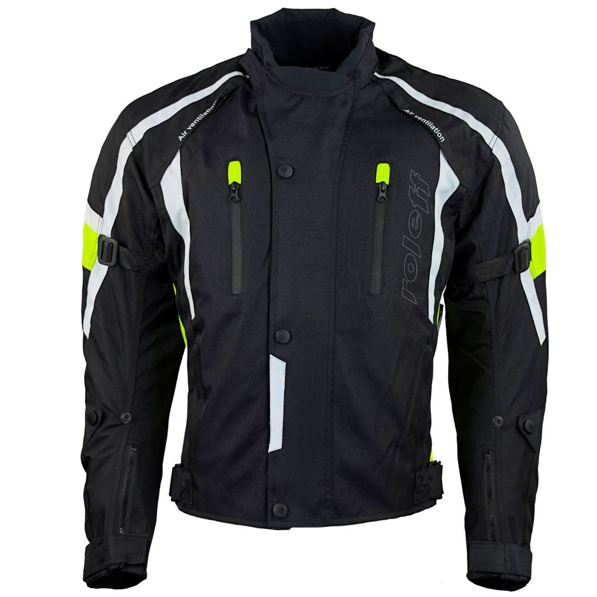 roleff Motorradjacke RO15043- Schwarz-Neongelb, wasserdicht, atmungsaktiv & günstig online kaufen