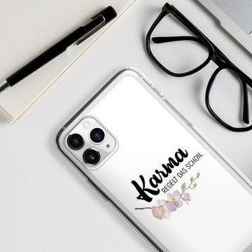 DeinDesign Handyhülle Karma regelt das schon, Apple iPhone 11 Pro Silikon Hülle Bumper Case Handy Schutzhülle