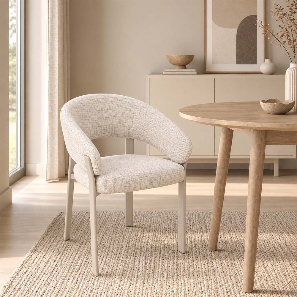 Ertex Esszimmerstuhl Esszimmerstuhl mit Rückenlehne gepolsterte Stühle Rauma Holz Beige (2 St)