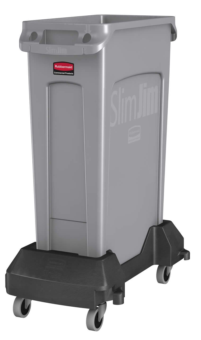 Rubbermaid Mülltrennsystem Rubbermaid Slim Jim® mit Belüftungskanälen, 87 l, grau