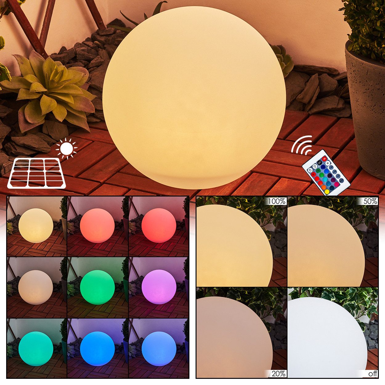 hofstein LED Solarleuchte LED Farbwechsler Solar günstig online kaufen