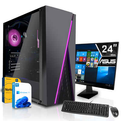 SYSTEMTREFF Gaming-PC-Komplettsystem (24", Intel Core i9 11900KF, Nvidia GeForce RTX 3070 8GB GDDR6, 16 GB RAM, 2000 GB HDD)