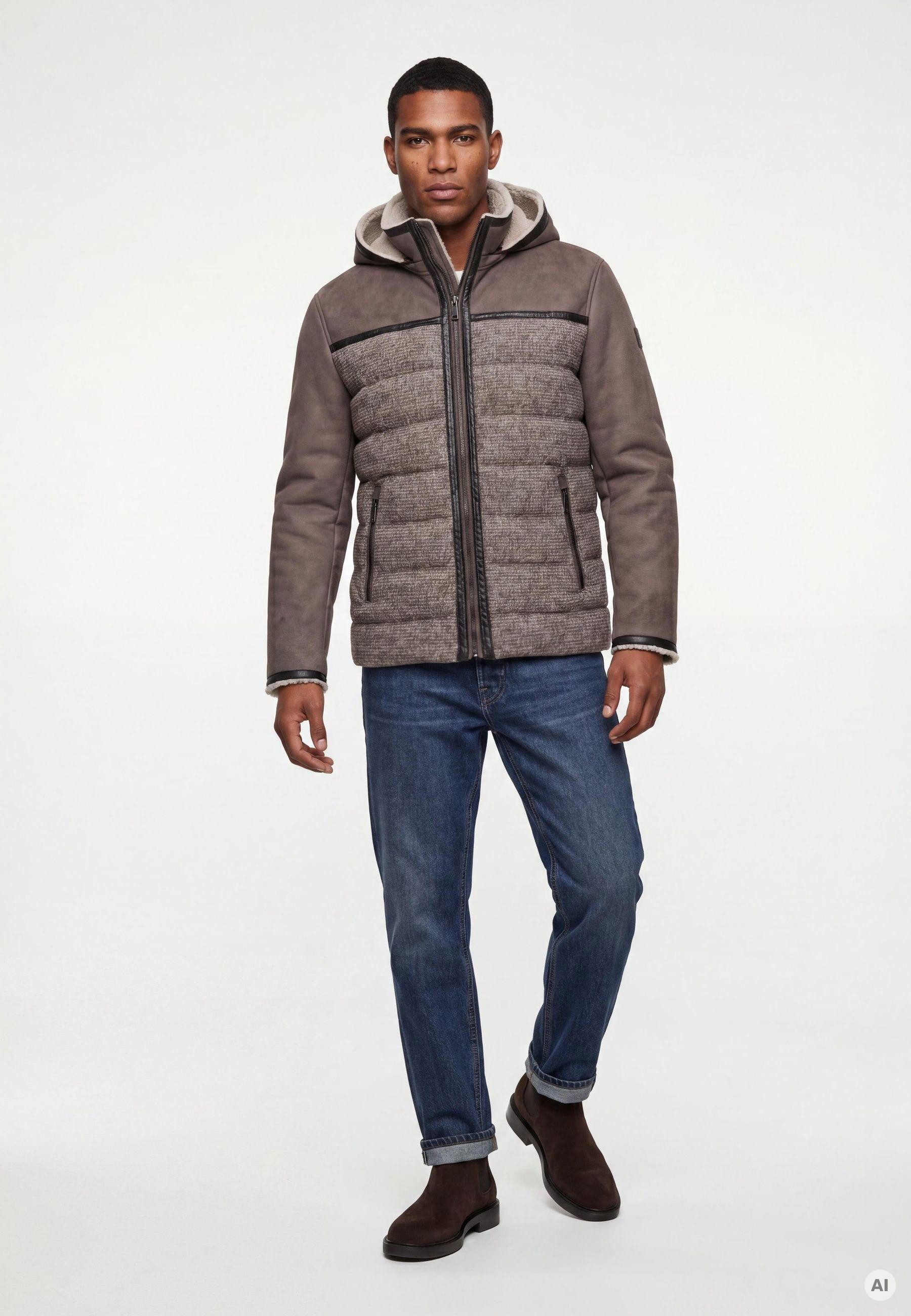 MILESTONE Steppjacke MSAbano Herren Übergangsjacke Jacke gesteppt lockere Passform