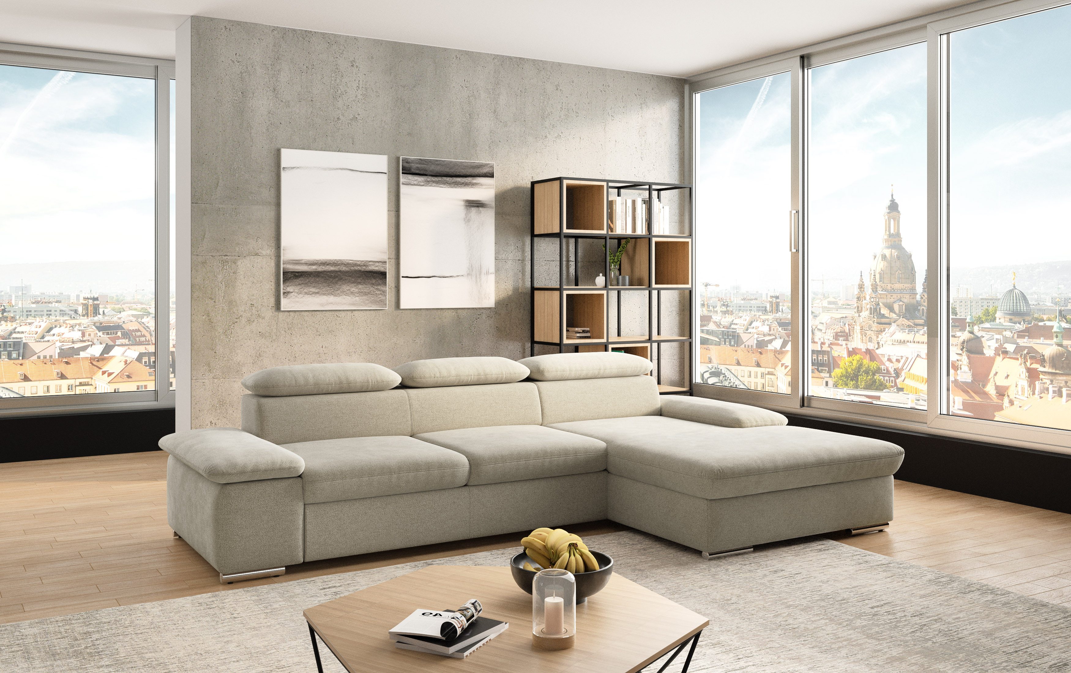 sit&more Ecksofa "Valantine L-Form, B: 286 cm" mit Arm- & Kopfteilverstellu günstig online kaufen