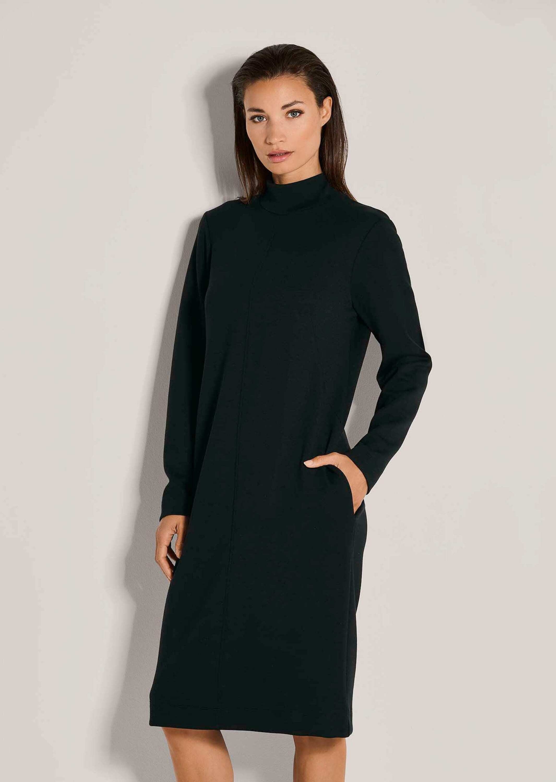 MADELEINE Midikleid Jersey-Kleid mit Stehkragen, Midilänge günstig online kaufen