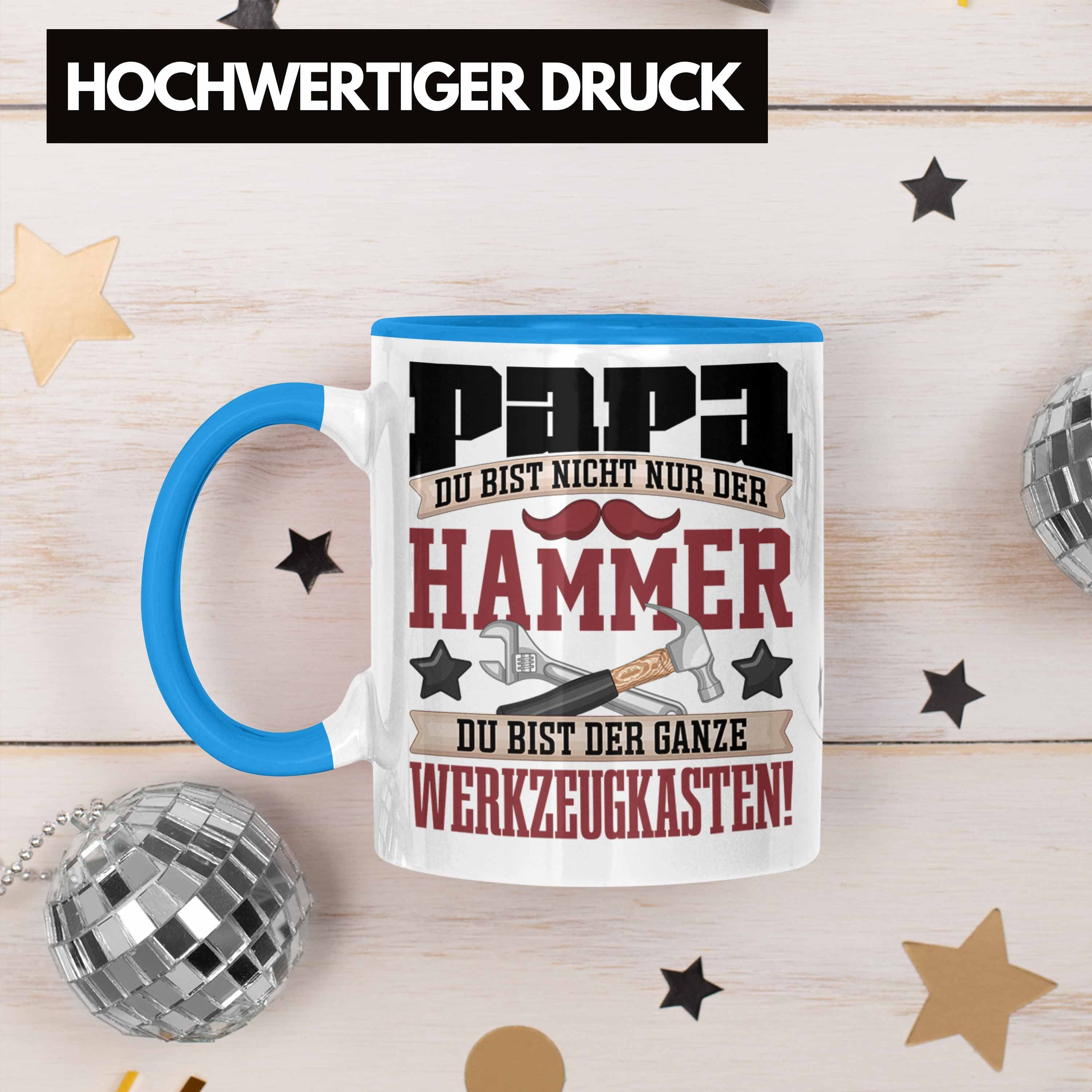 Tasse Der Trendation Papa Nur Bist Geschenk Tasse Vatert "Du Hammer" Nicht Geschenkidee Blau