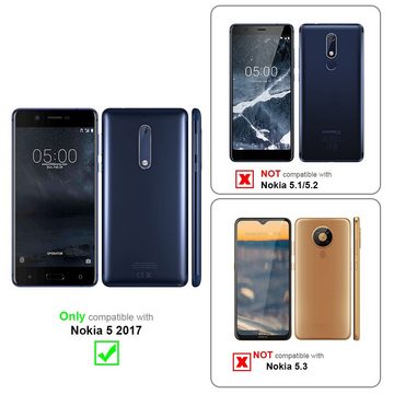 Cadorabo Handyhülle Nokia 5 2017 Nokia 5 2017, Klappbare Handy Schutzhülle - Hülle - mit Standfunktion und Kartenfach