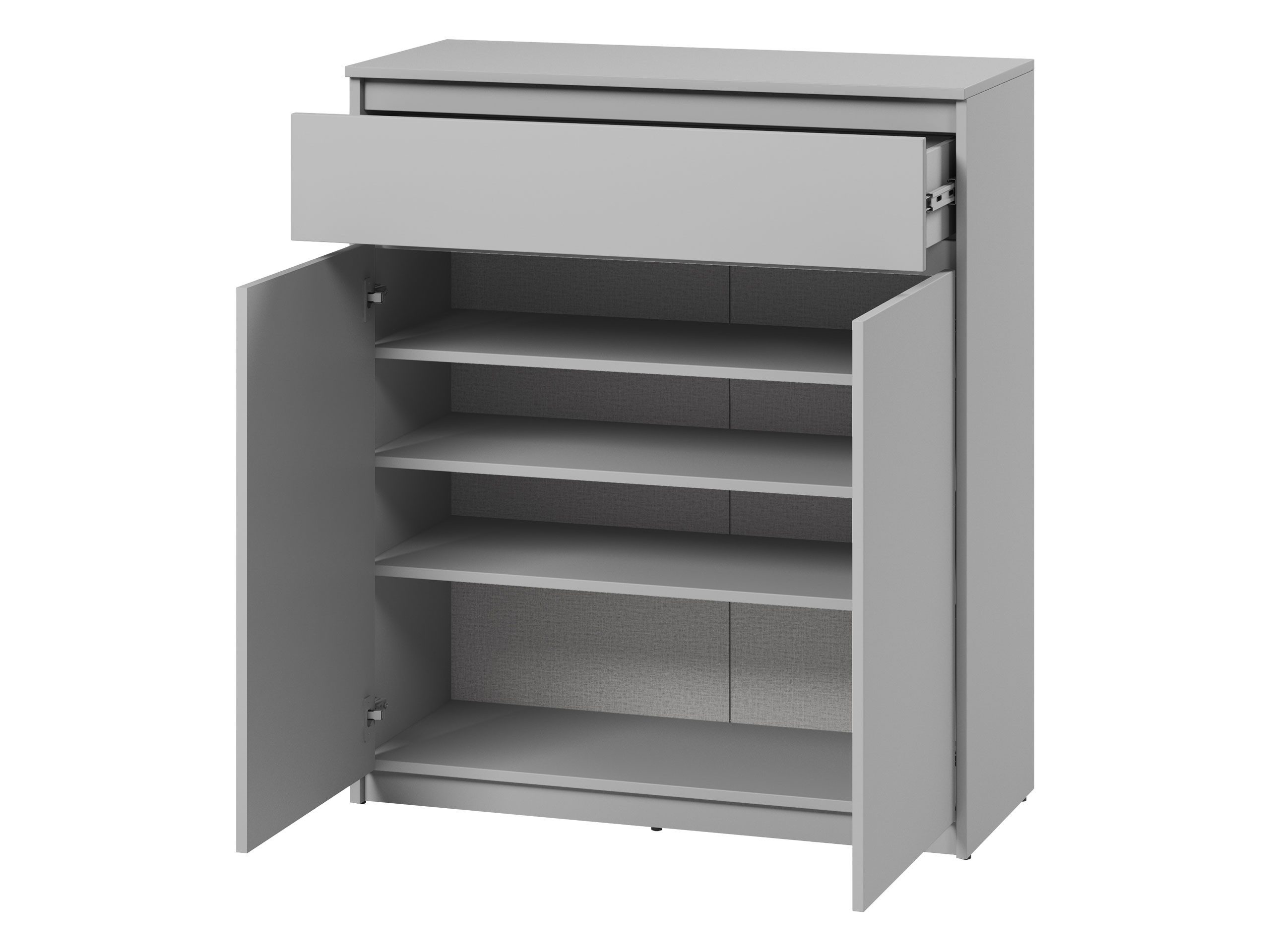 MIRJAN24 Kommode Simply 2D1S SM02 (mit zwei Drehtüren und Schublade), 92x40x107 cm