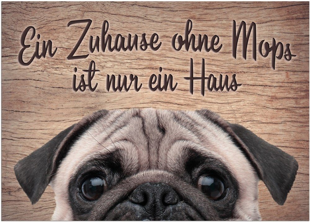 matches21 HOME & HOBBY Fußmatte Türmatte Mops Spruch lustig in 50x70 cm als günstig online kaufen