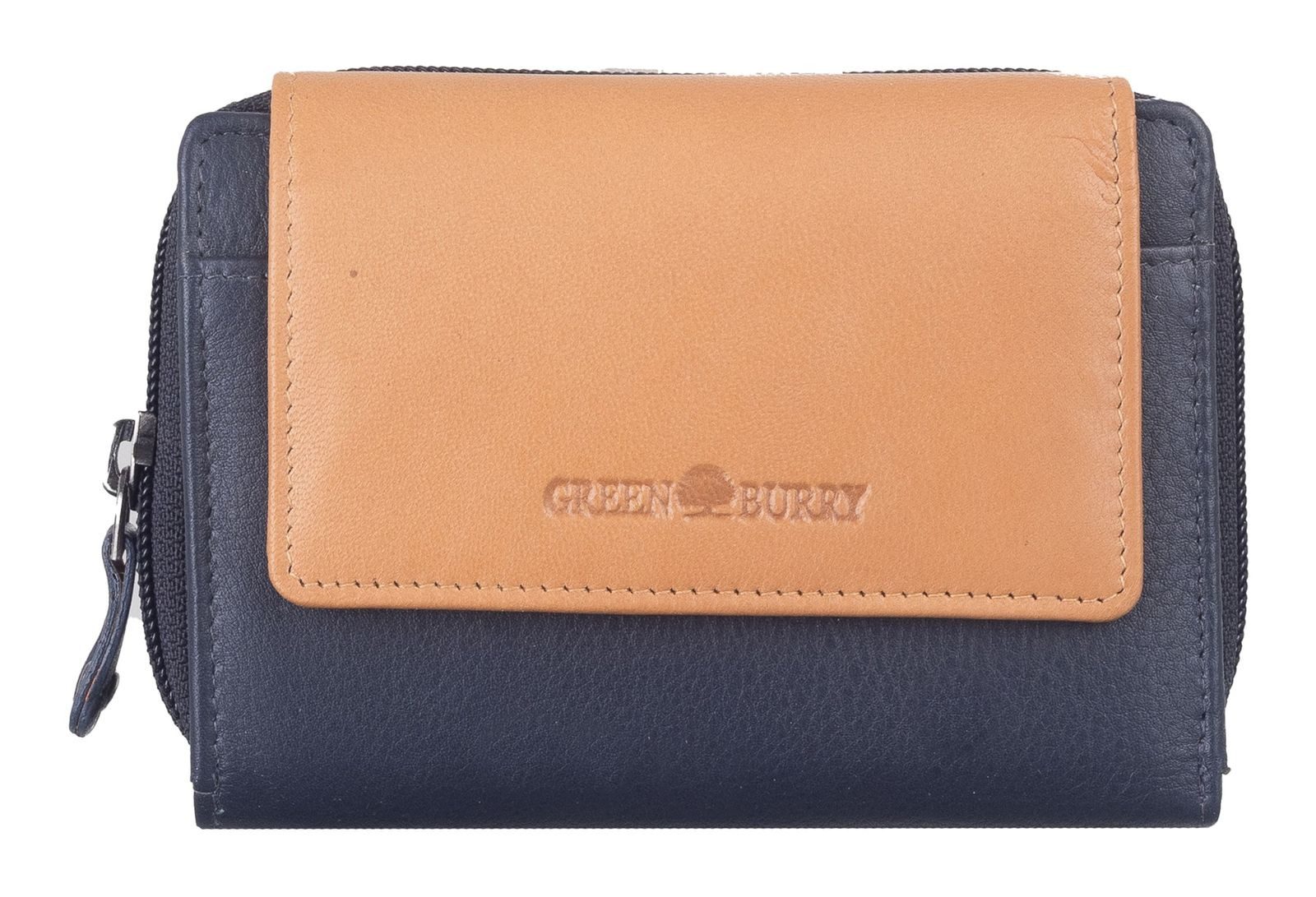 Greenburry Geldbörse RV-Wallet RFID, aus echtem Rindsleder mit RFID-Blocker Schutz