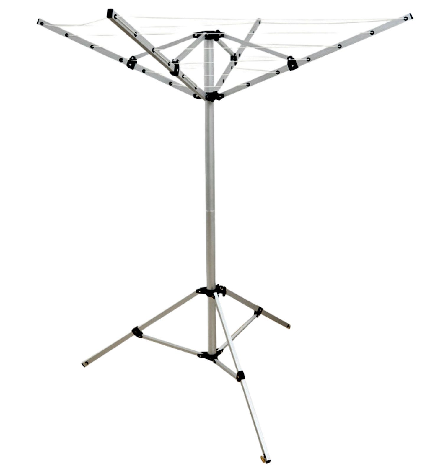 GLIESE POWER Wäscheständer In- & Outdoor – 15m Leinenlänge, Klappbar & Platzsparend, 15 m Leinenlänge, 15 kg Traglast, klappbar auf 10 cm – In- & Outdoor.
