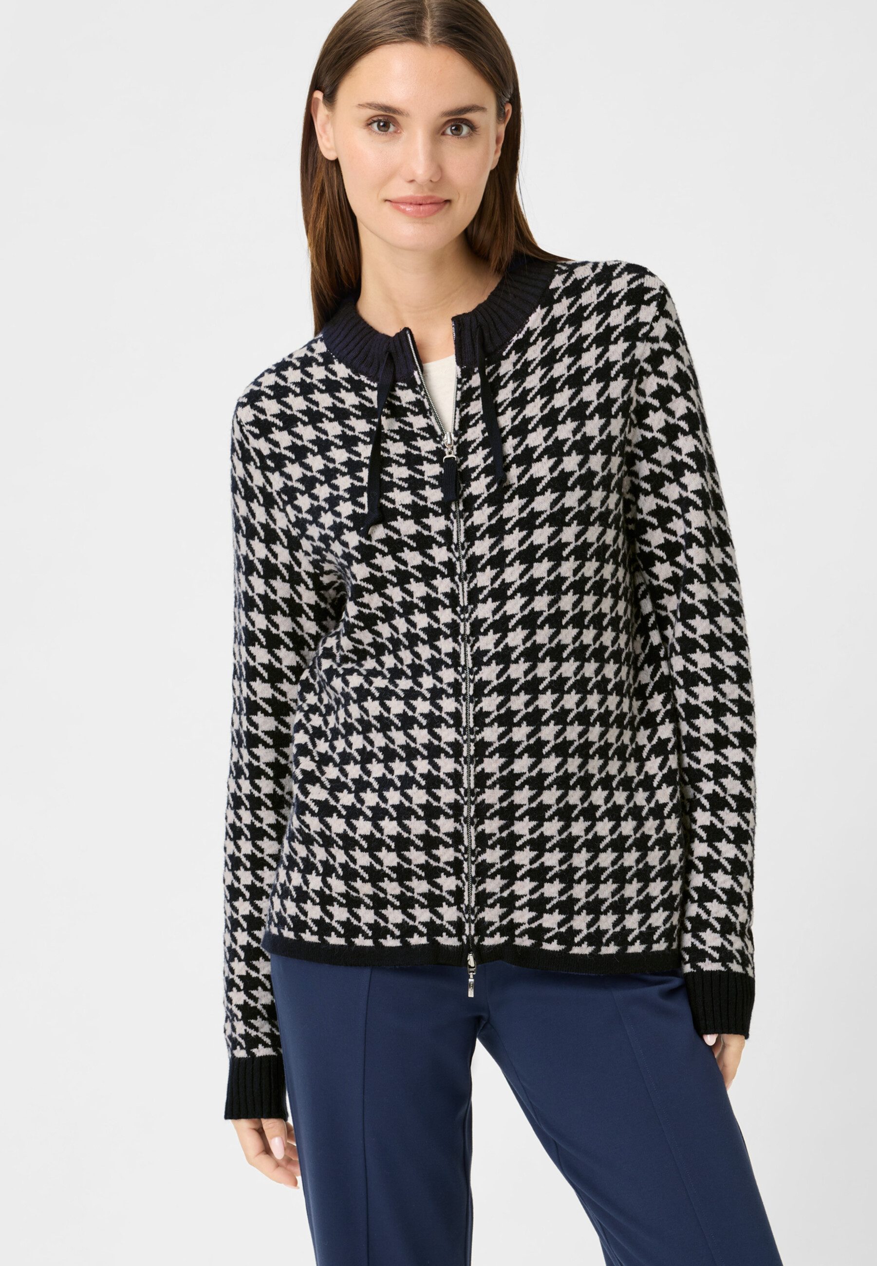 Olsen Cardigan mit Allover-Muster