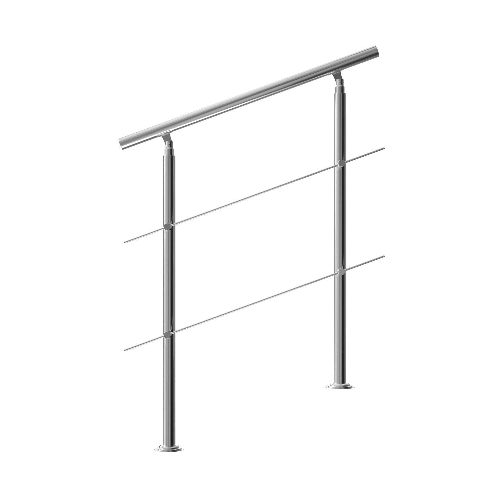 monzana Brüstungsgeländer 100cm, 2 Querstreben, 100 cm Länge, 107.5 cm Höhe