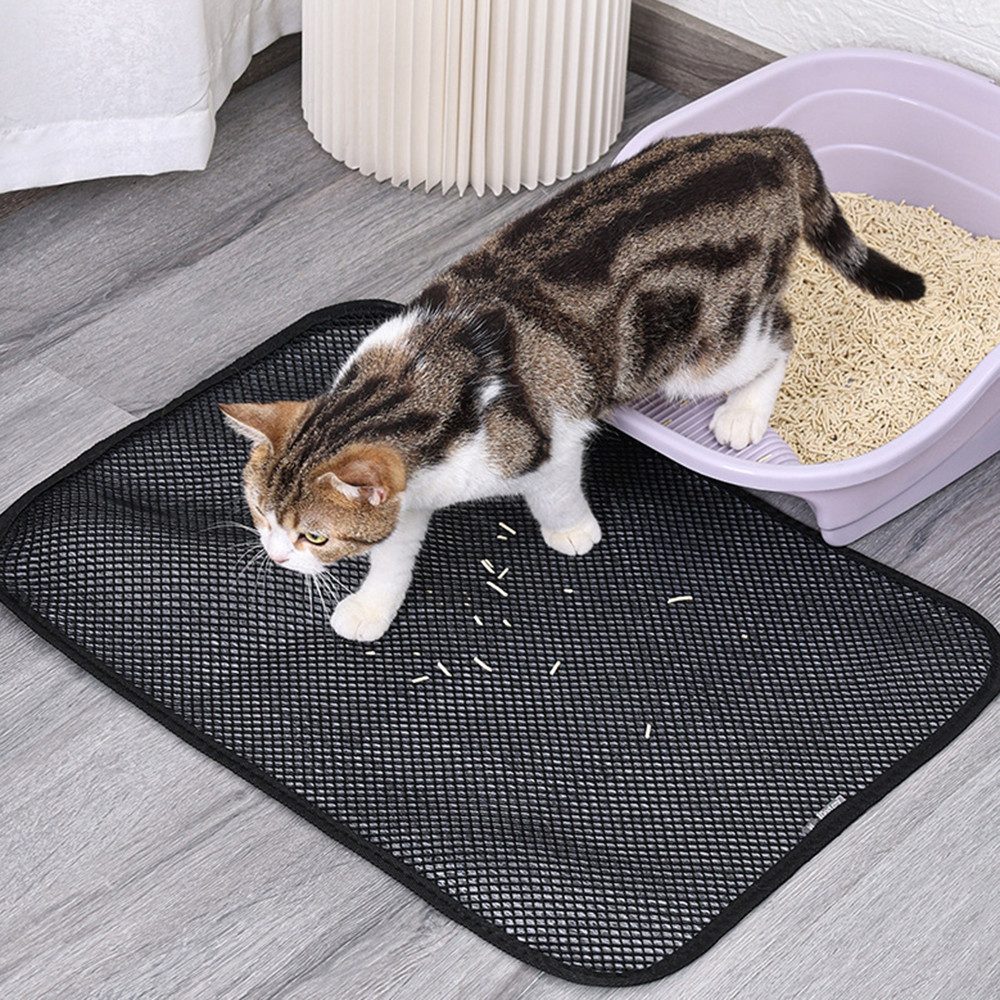 Coonoor Katzenecktoilette Katzenklo Matte, Katzenstreu Katzenklo Vorleger Unterleger Waben