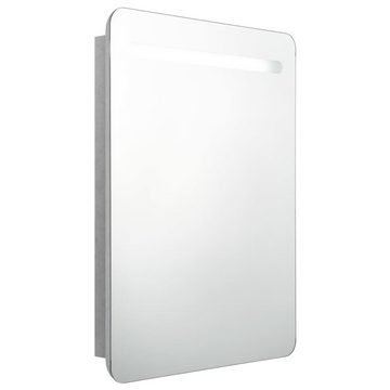 vidaXL Badezimmerspiegelschrank LED-Bad-Spiegelschrank Betongrau 60x11x80 cm (1-St)