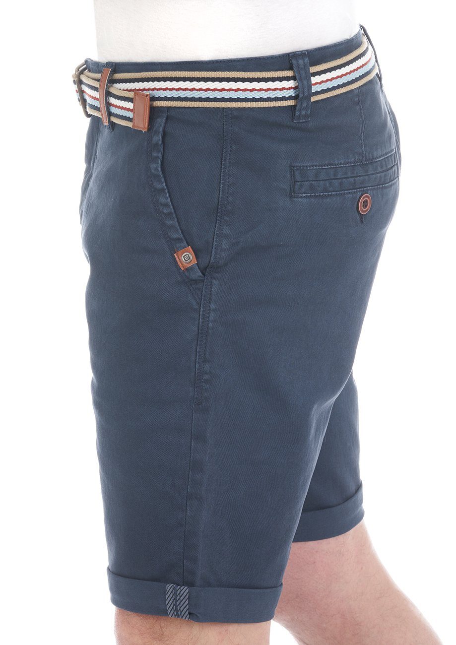 riverso Chinoshorts Herren Shorts RIVKlaas Regular Fit Bermudashorts mit Gürtel