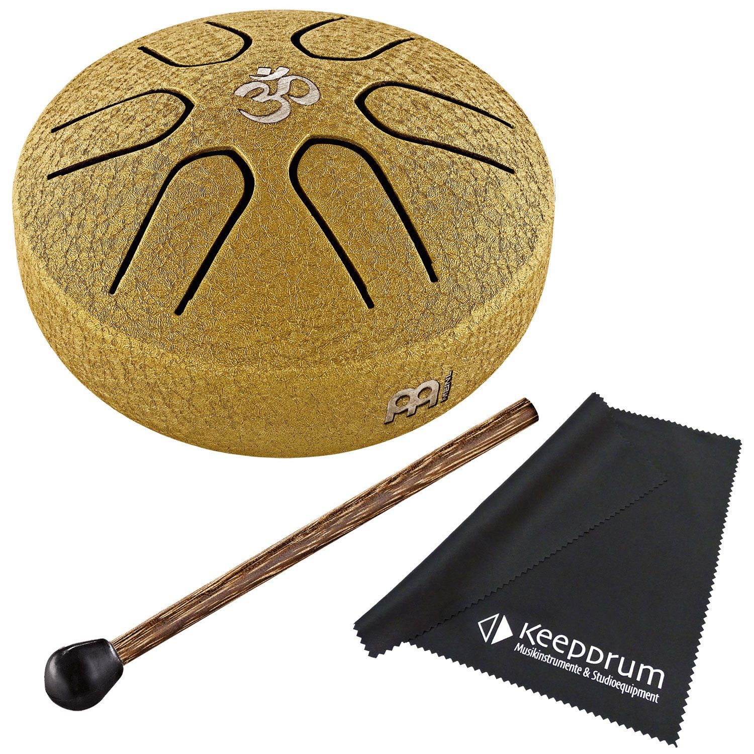 Steel Tongue Drum Meinl Sonic Energy Pocket Tongue Drum OM mit Tuch