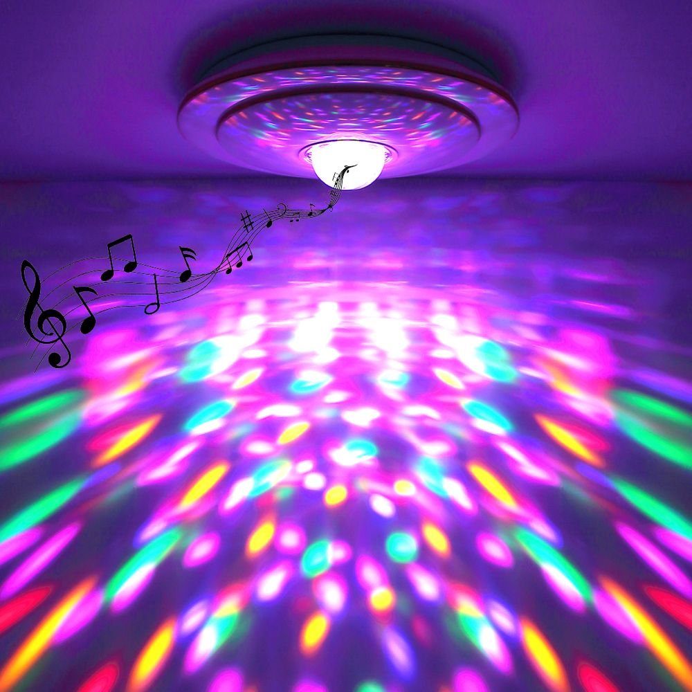 Neutralweiß, Deckenleuchte, fest Deckenleuchte Fernbedienung LED-Leuchtmittel LED RGB Kaltweiß, Diskokugel LED verbaut, Musik Warmweiß, Deckenlampe Tageslichtweiß, etc-shop