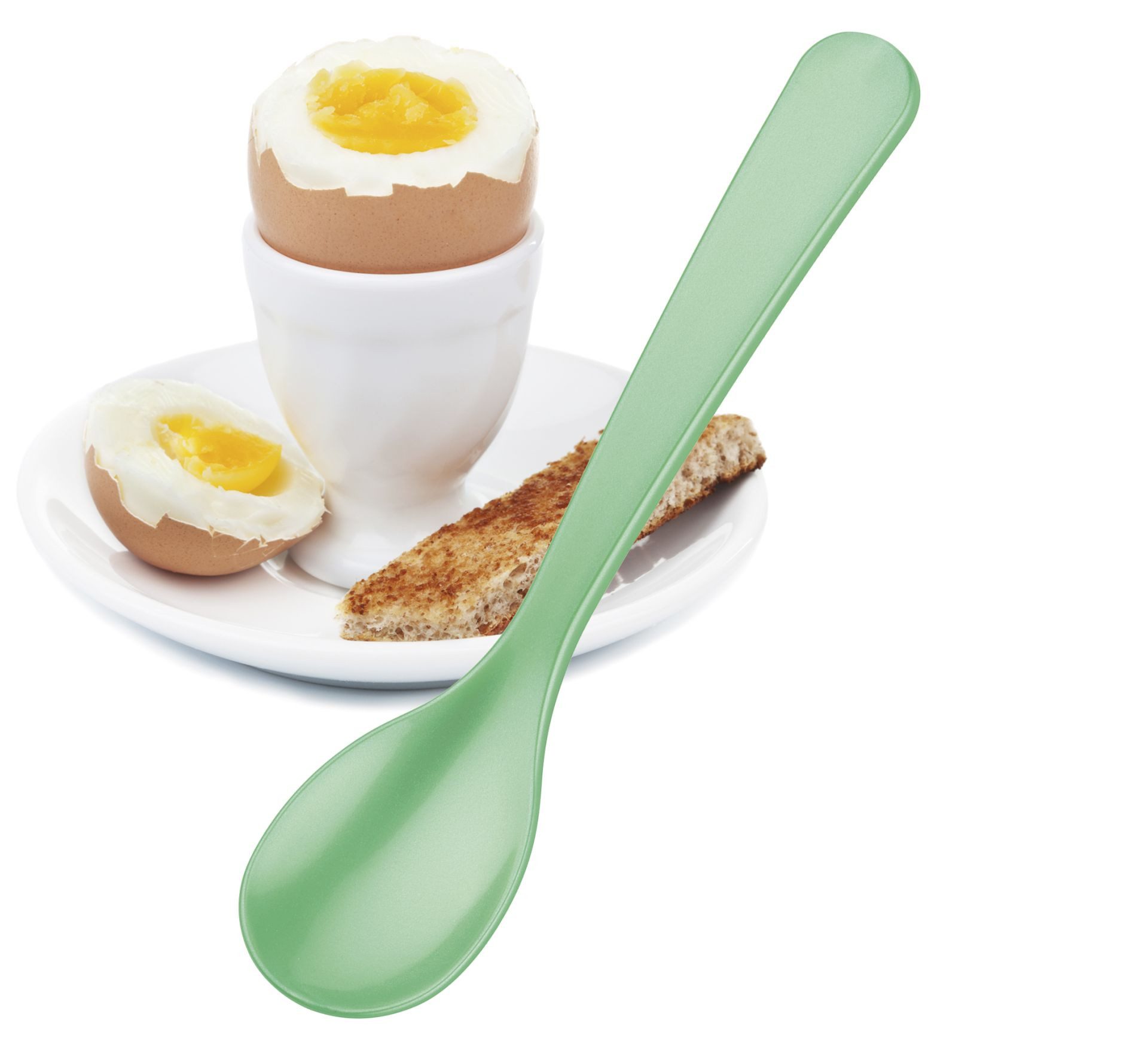 Cilio Eierlöffel Cilio Eierlöffel Löffel aus Hochwertigem Kunststoff 12cm Farbe: grün, spülmaschinengeeignet