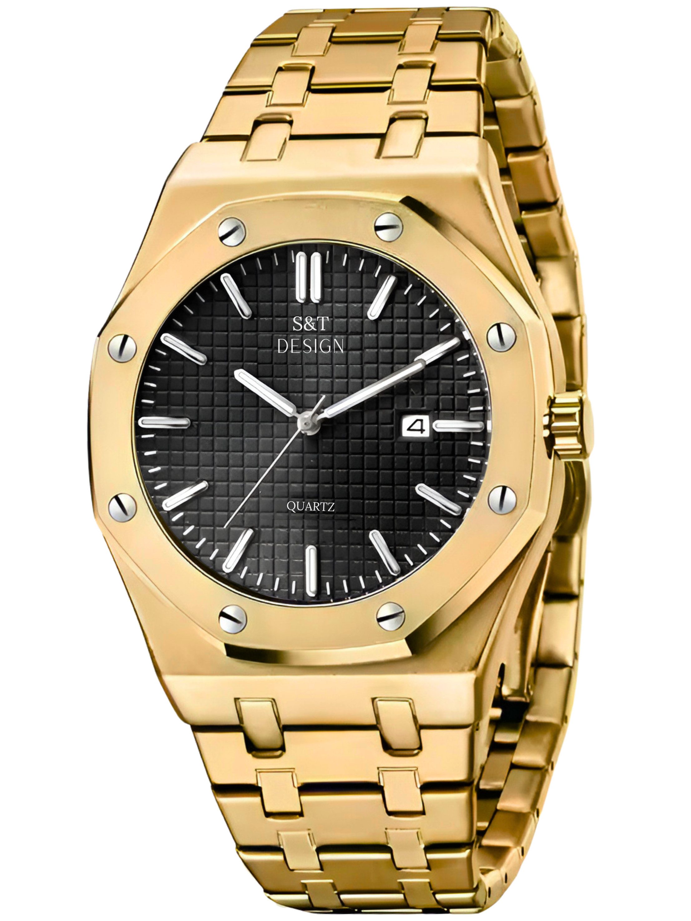 Quarzuhr Herrenuhr Armbanduhr Edelstahl Herren Uhr
