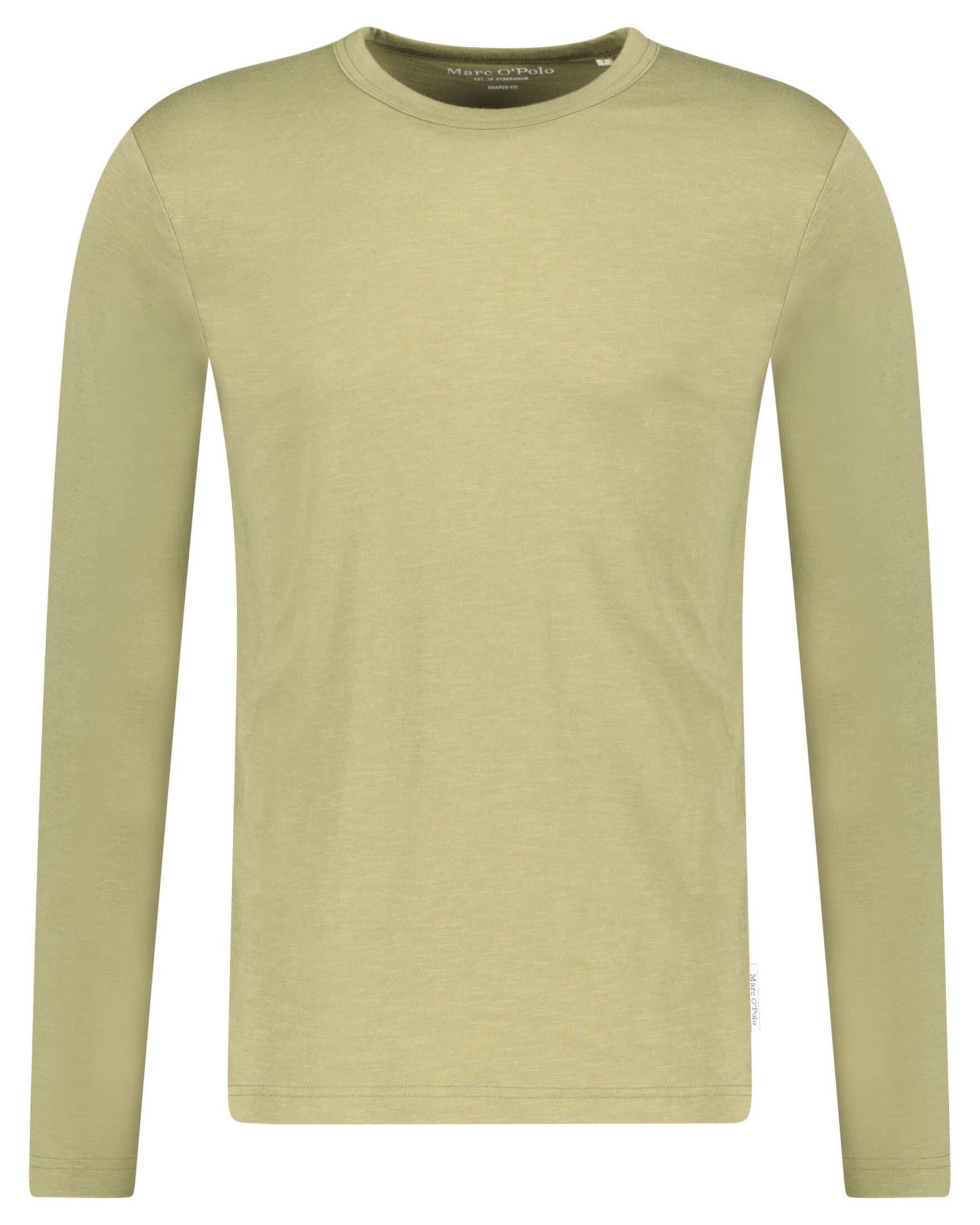 Marc O'Polo T-Shirt Herren Longsleeve SLUB (1-tlg) oliv (45)