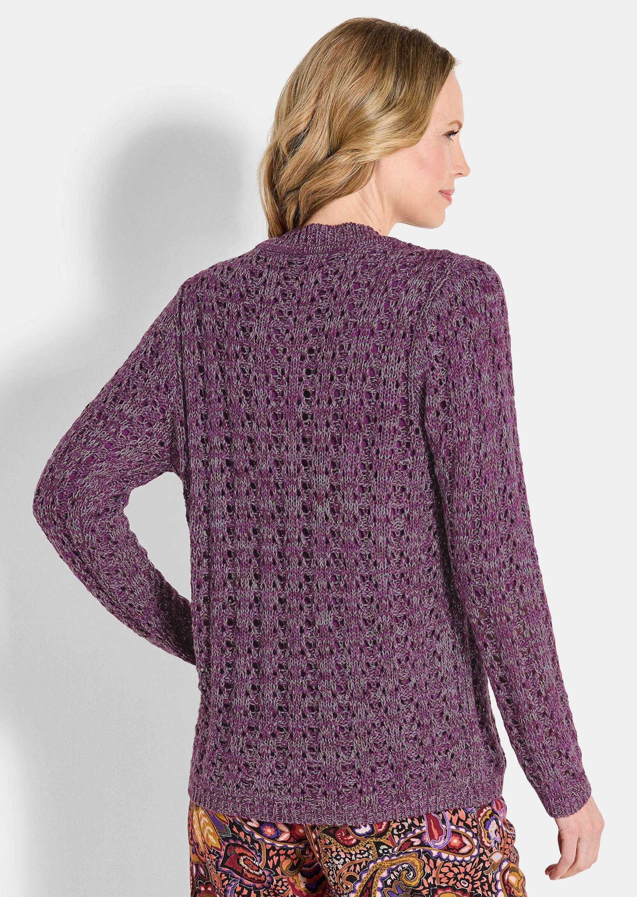 GOLDNER Strickjacke Pflegeleichte Ajour-Strickjacke mit Lurex günstig online kaufen