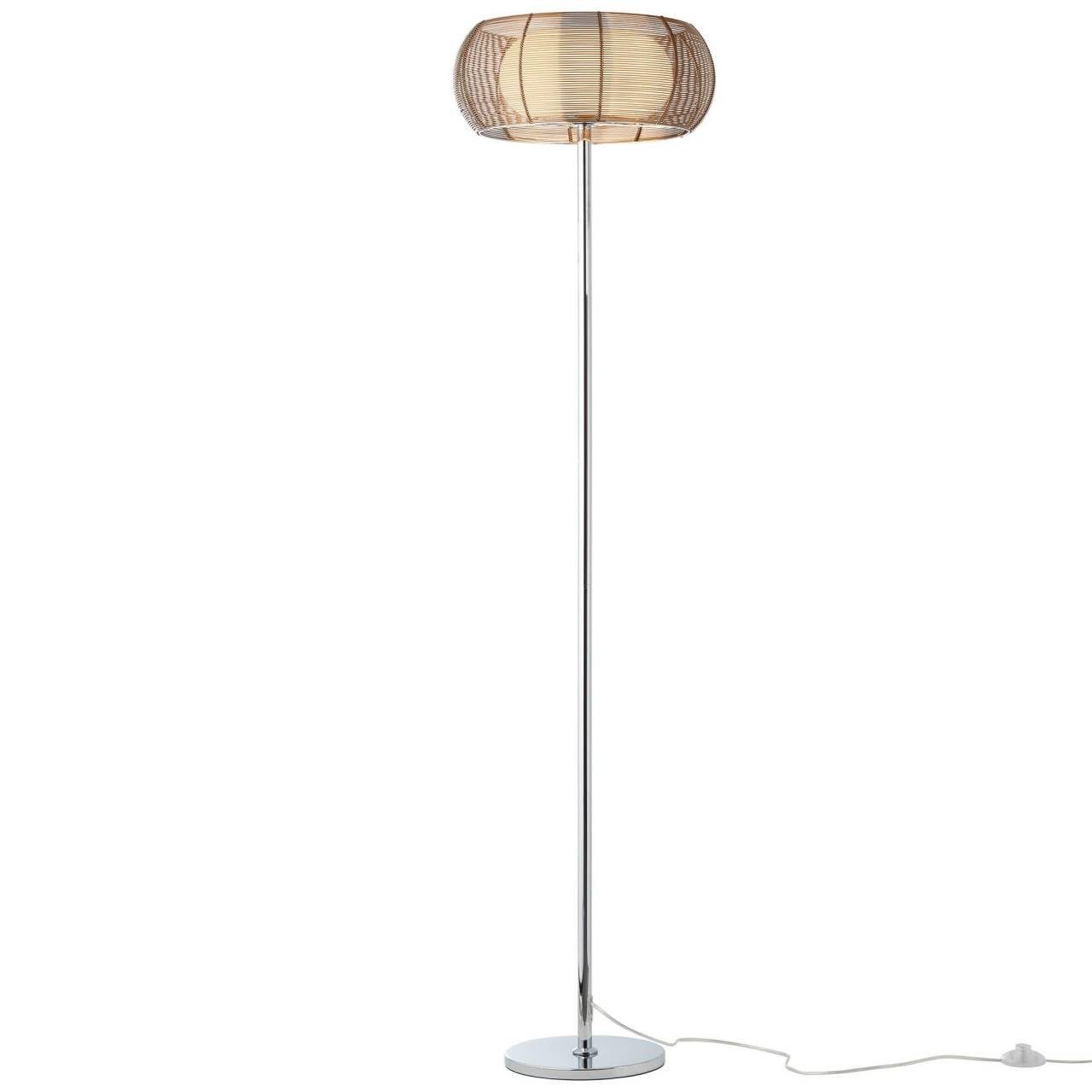 Brilliant Stehlampe Relax, Lampe Relax Standleuchte 2flg bronze/chrom 2x A60,  E27, 30W, g.f. No, Warme Atmosphäre durch natürliche Farben schaffen