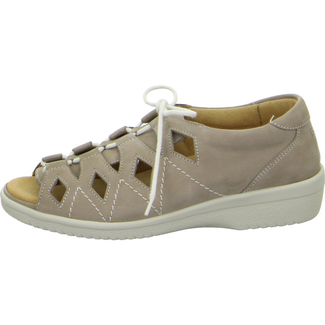 048875 Ganter Schnürschuh beige Nubuk - Schuhe, Ganter Schnürschuh Inge Damen