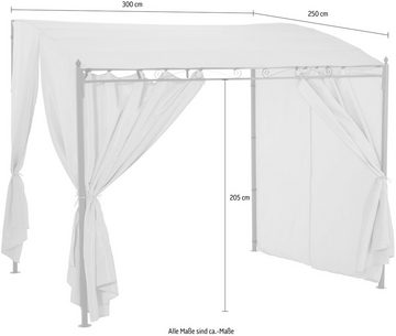 KONIFERA Anbaupavillon Burano, mit 3 Seitenteilen, (Set), BxT : 300x250 cm oder 400x250 cm