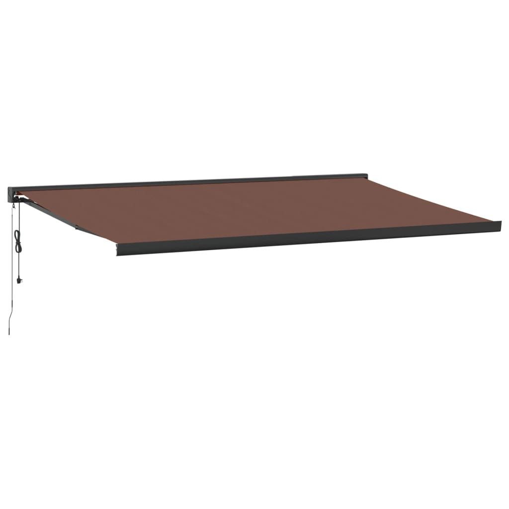 vidaXL Markise 500 x 300 cm Markise Automatisch Braun 500x300 cm