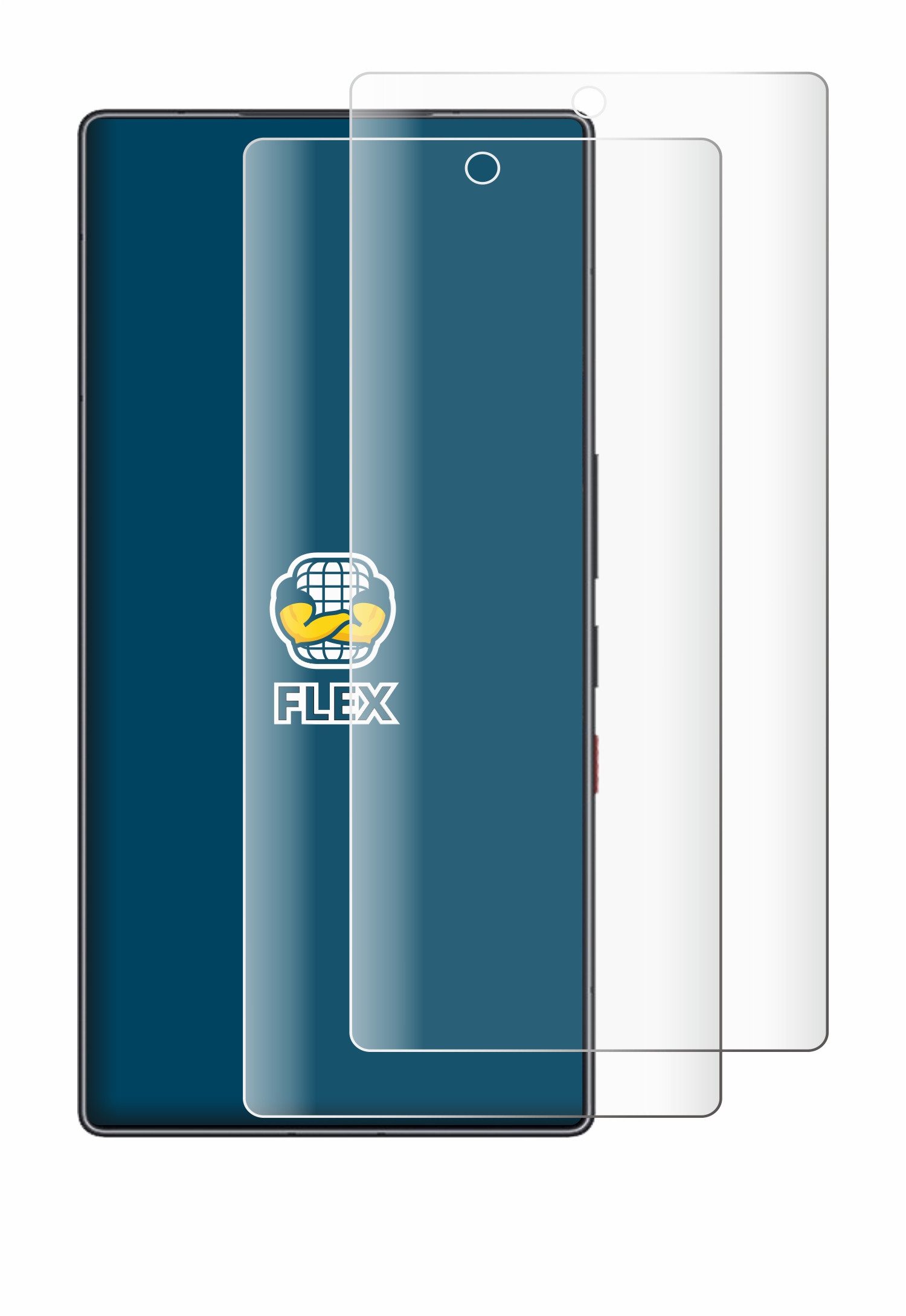 BROTECT Displayschutzfolie Fullscreen Schutzfolie für ZTE Nubia Red Magic 11S Pro Plus, 2 Stück, Displayschutz Folie Fullcover Klar Transparent