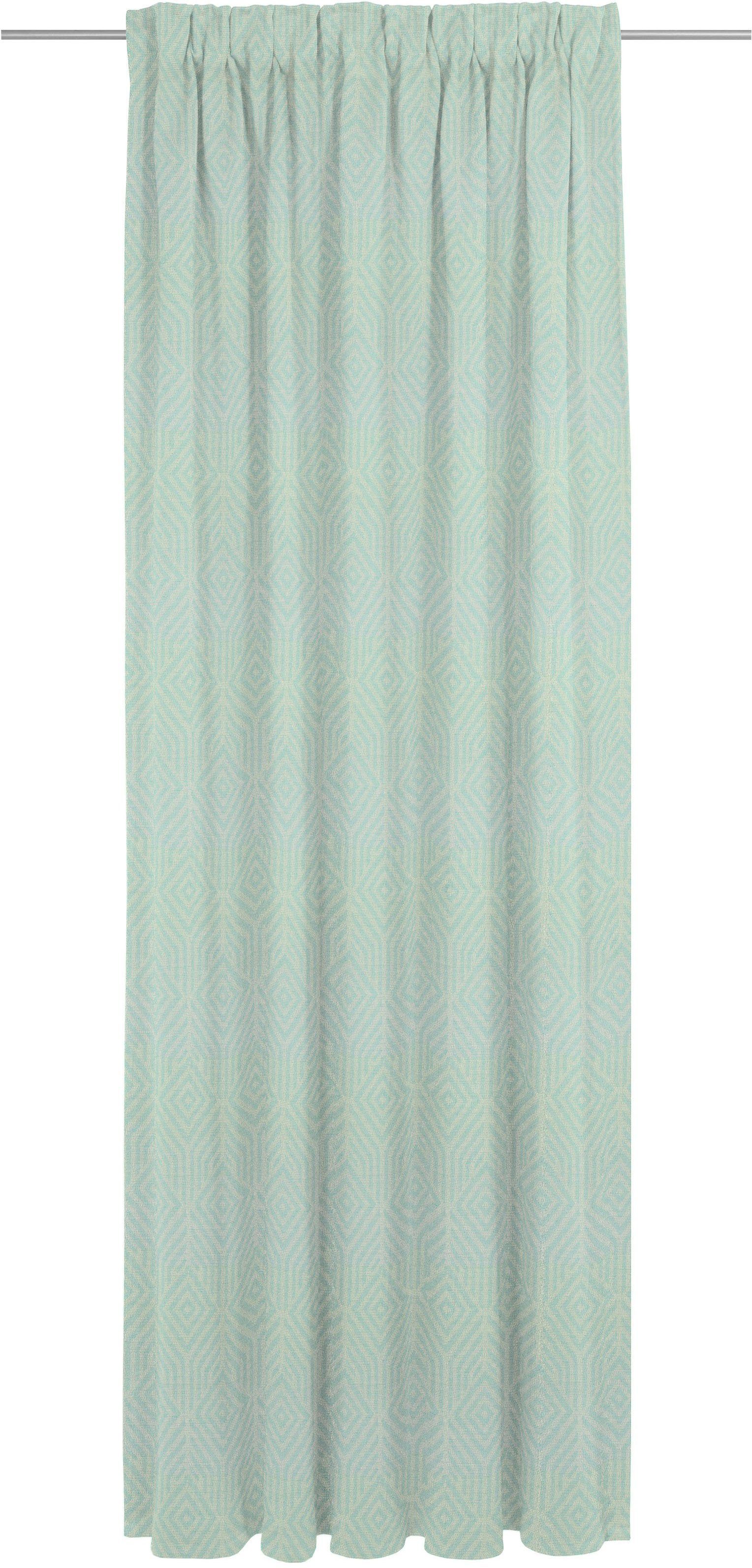 Vorhang Easy Diamond, Adam, Multifunktionsband (1 St), blickdicht, Jacquard, nachhaltig aus Bio-Baumwolle blau | Thermovorhänge