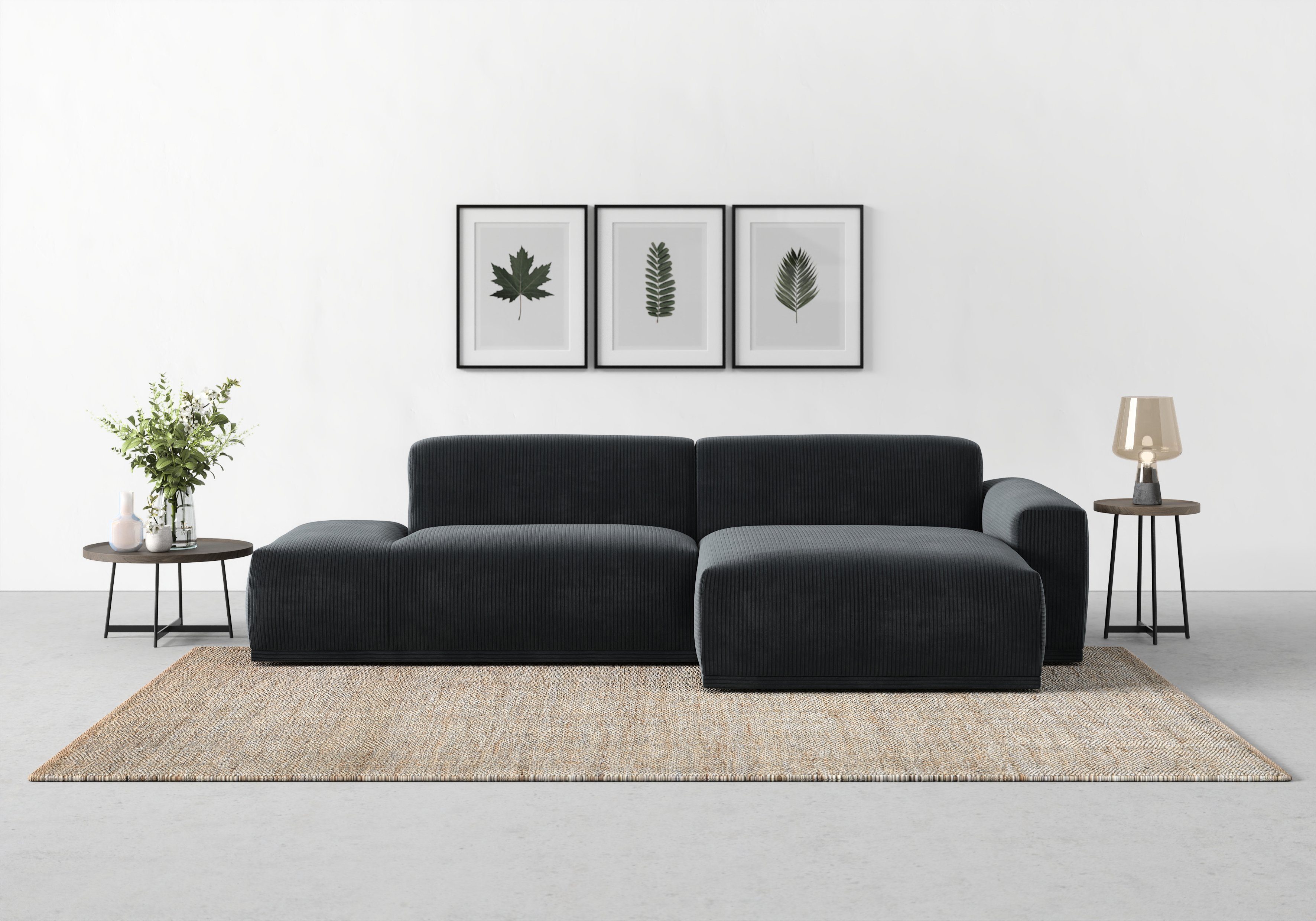 TRENDMANUFAKTUR Ecksofa Braga, 2 Teile, mit hochwertigem Kaltschaum, auch in Cord erhältlich