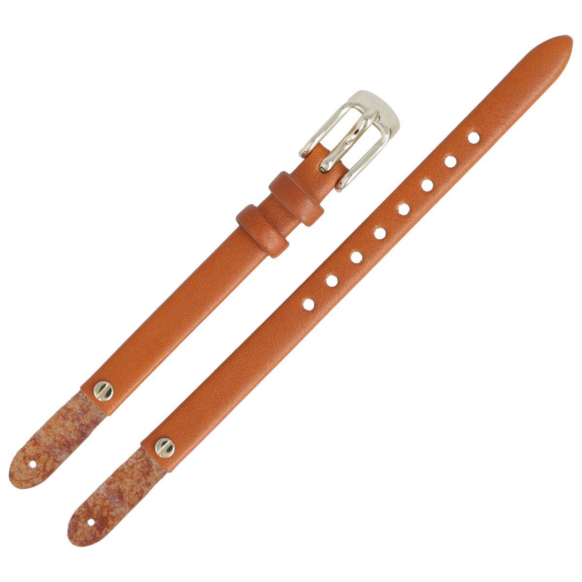 Fossil Uhrenarmband 8mm Leder Braun ES-4000 LB-ES4000