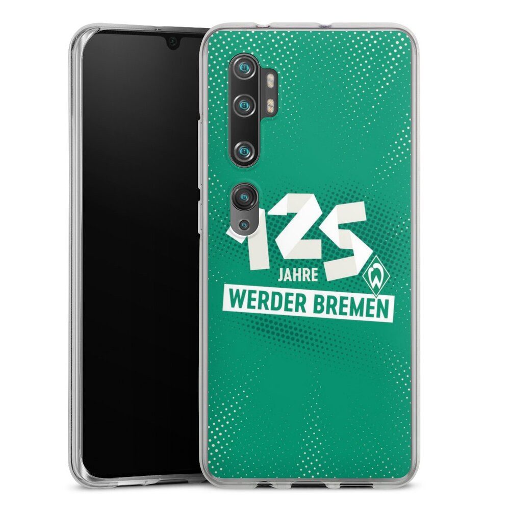 DeinDesign Handyhülle 125 Jahre Werder Bremen Offizielles Lizenzprodukt, Xiaomi Mi Note 10 Pro Silikon Hülle Bumper Case Handy Schutzhülle