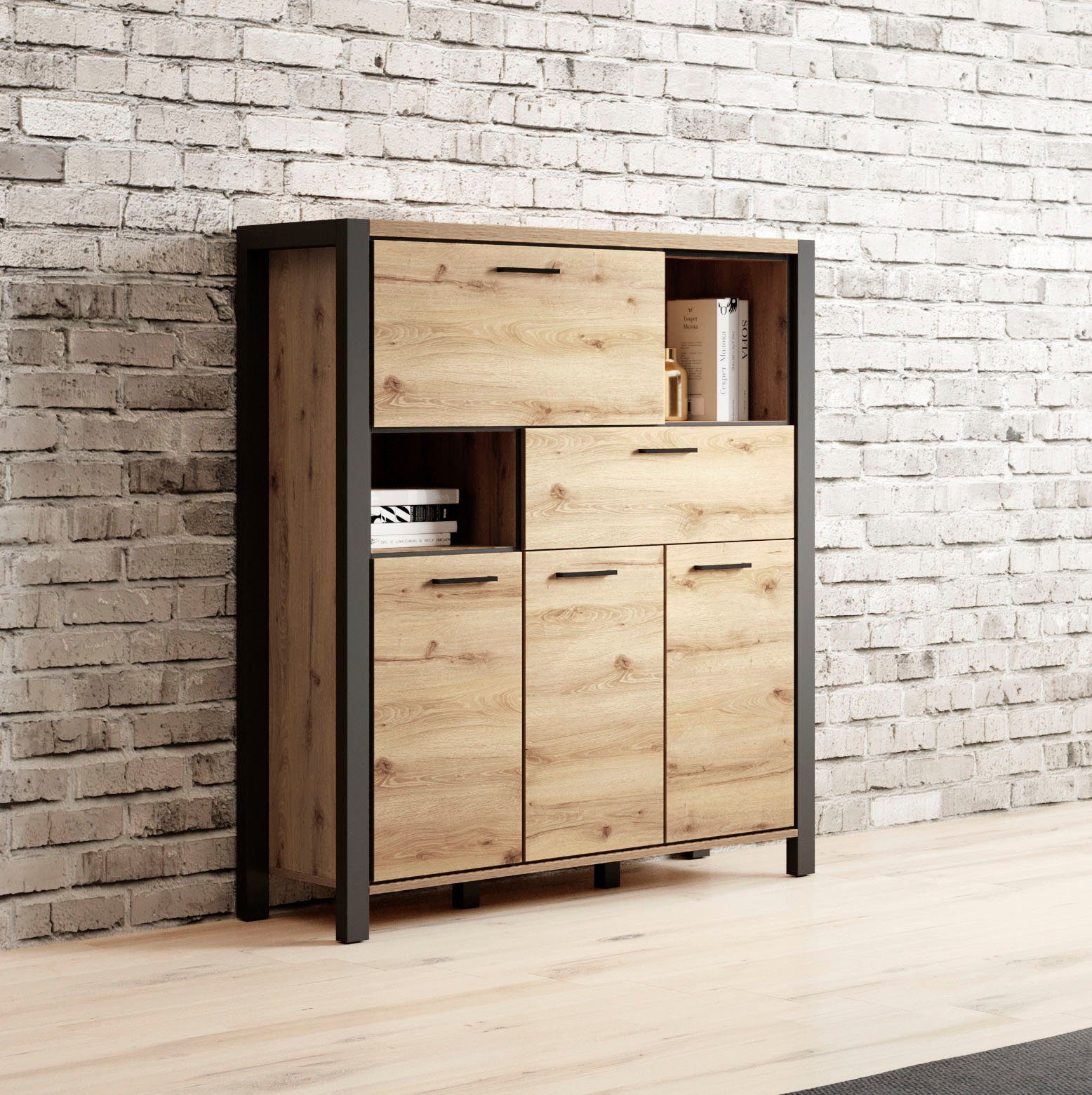 Home affaire Highboard "Aktiv" Breite 120 cm günstig online kaufen
