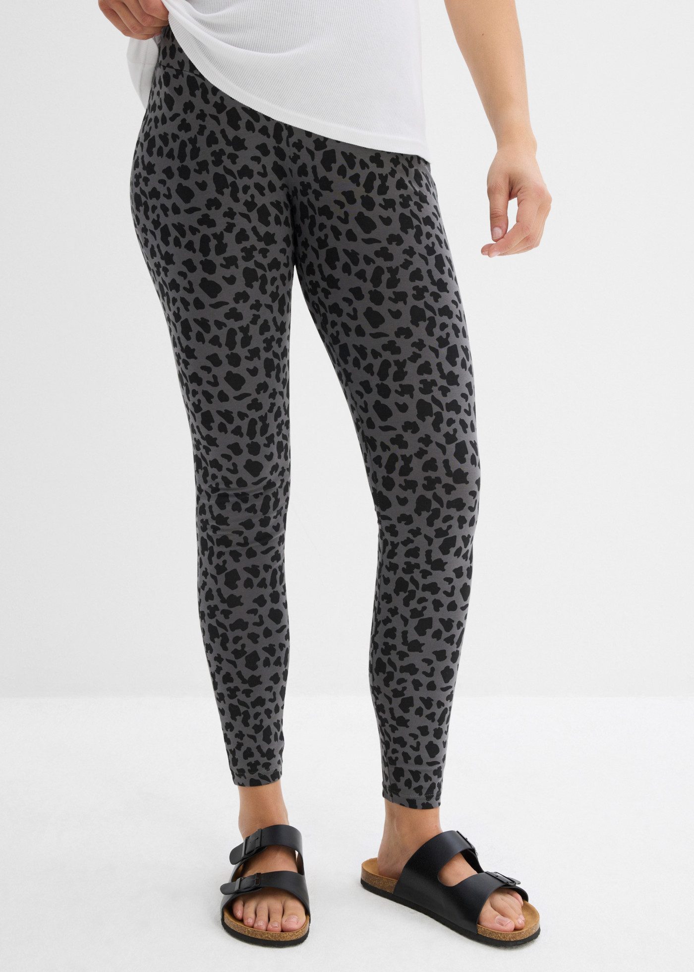 bonprix Umstandsleggings im praktischen Doppelpack, aus Baumwolle und Elasthan, Skinny Fit – Bild 2 von 5