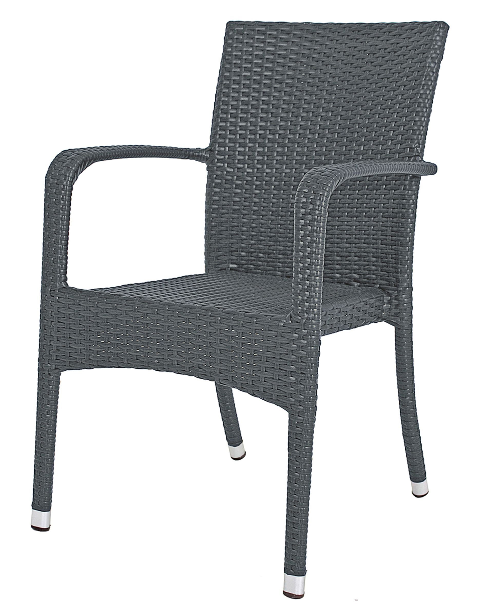Gartenstuhl 2er Set Stapelstuhl Gartenstuhl Balkon Terrasse Grau