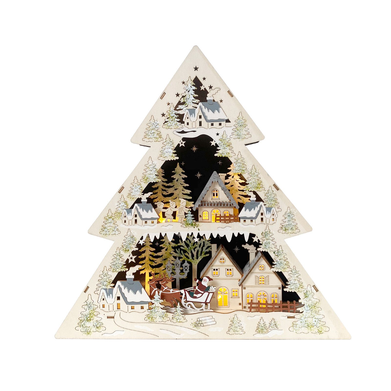 HTI-Living Schwibbogen Leuchtspitze Weihnachtsmann zu Besuch (1-tlg), Schwi günstig online kaufen