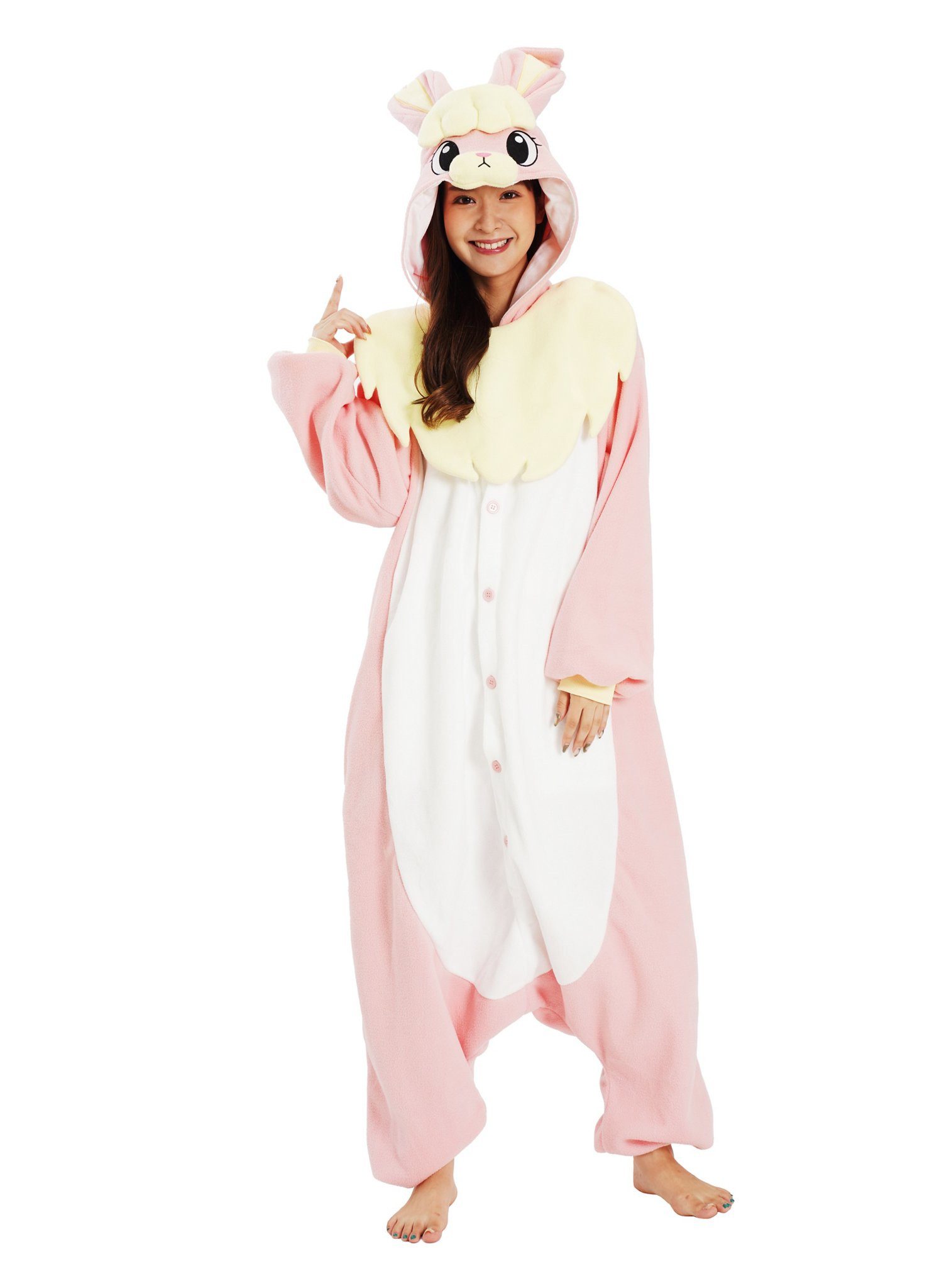 Kostüm Rosa Hase Kigurumi Kostüm