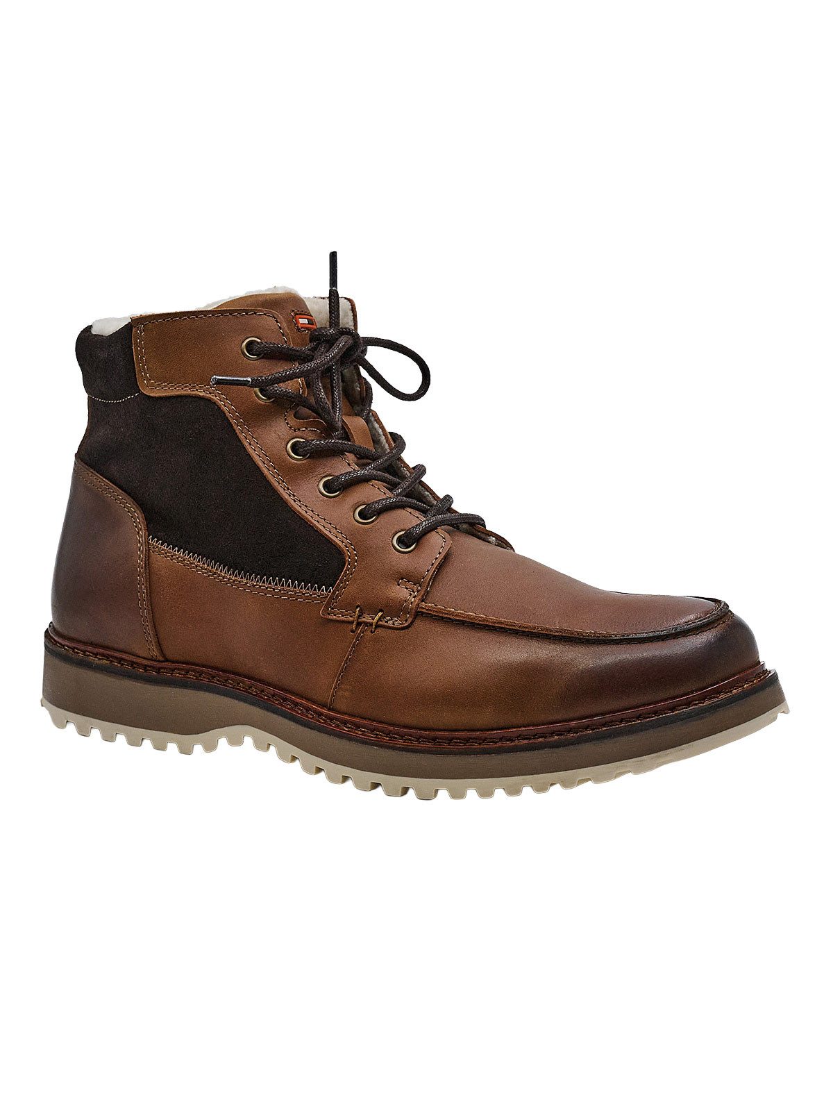 emilio adani Herren Boots, Braun Schnürboots