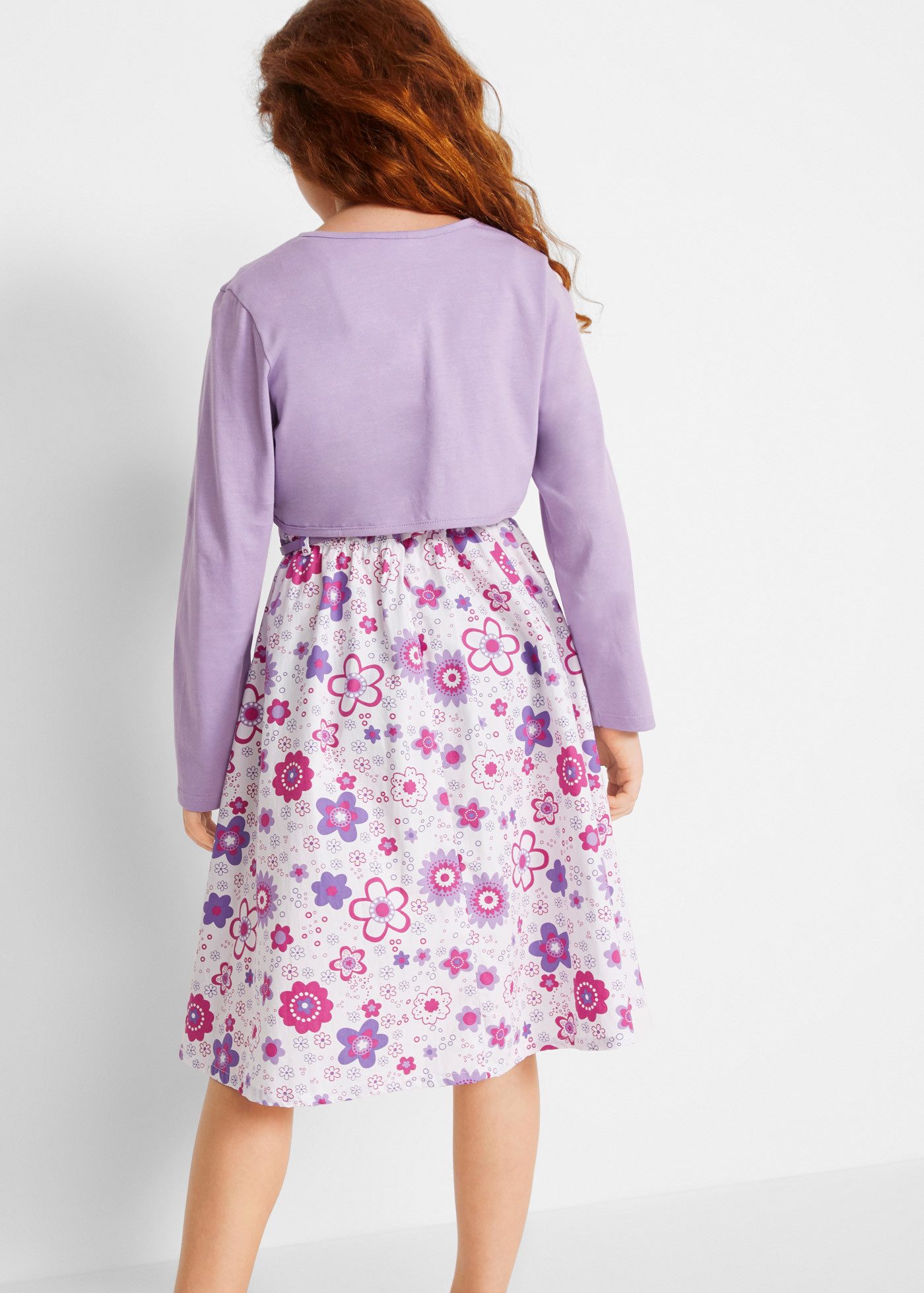 bonprix Sommerkleid (Set, 3-tlg) für besondere Anlässe, dreiteiliges Set, aus Baumwolle, Regular Fit