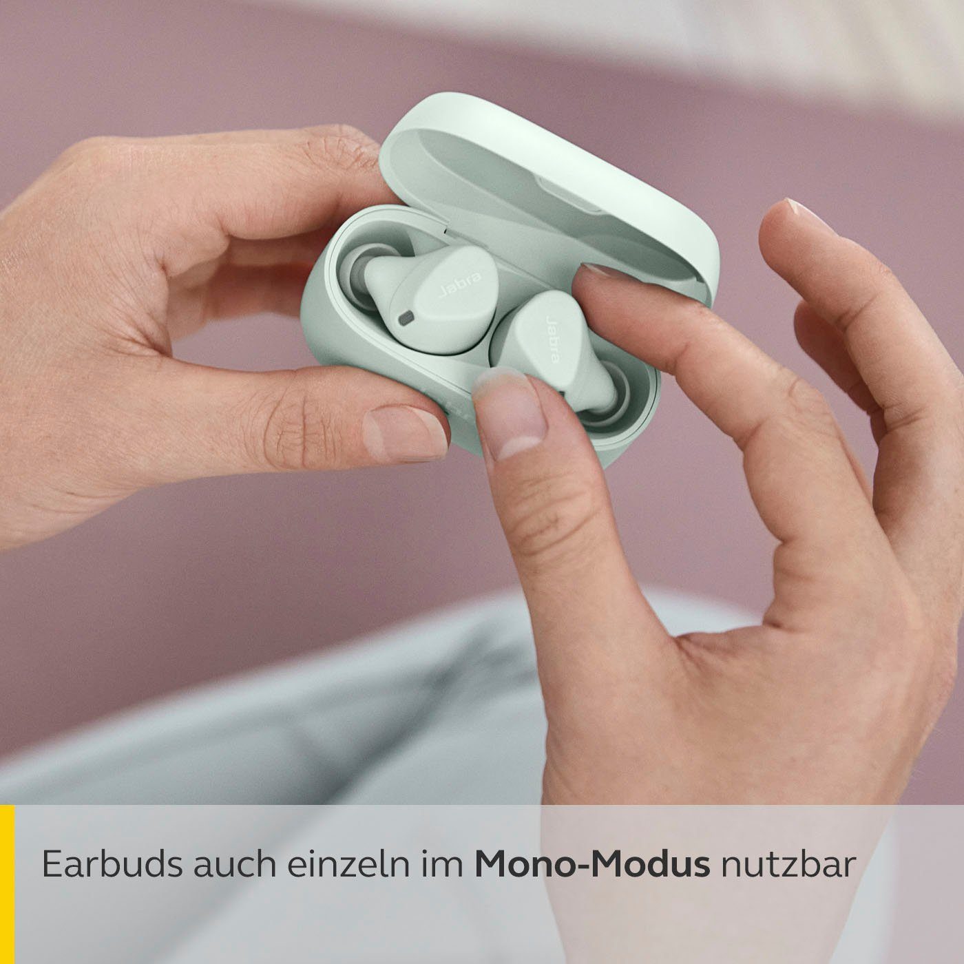 Cancelling Bluetooth) Bluetooth-Kopfhörer und Noise Sprachsteuerung, True Assistant, mint (ANC), Wireless, Musik, Jabra Google 4 Anrufe active Elite für (Active Freisprechfunktion, Siri, integrierte Steuerung Alexa,